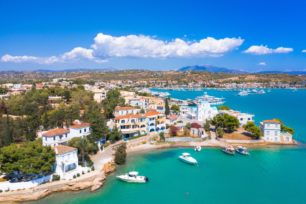View,Of,The,Picturesque,Coastal,Town,Of,Porto,Heli,,Peloponnese,